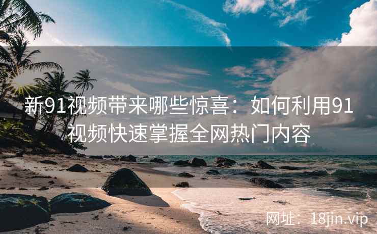 新91视频带来哪些惊喜：如何利用91视频快速掌握全网热门内容