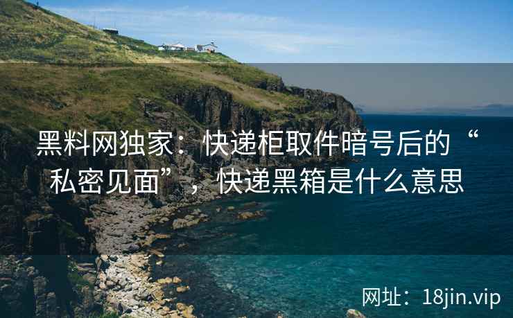 黑料网独家：快递柜取件暗号后的“私密见面”，快递黑箱是什么意思