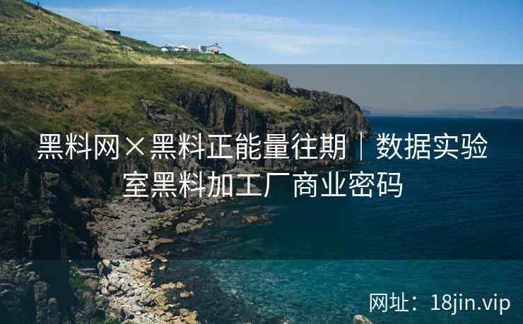 黑料网×黑料正能量往期｜数据实验室黑料加工厂商业密码