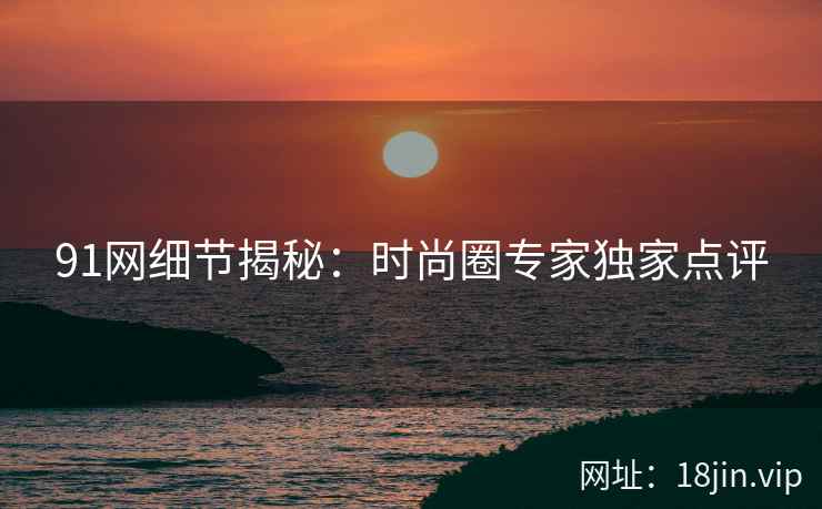 91网细节揭秘：时尚圈专家独家点评