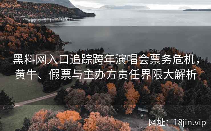 黑料网入口追踪跨年演唱会票务危机，黄牛、假票与主办方责任界限大解析